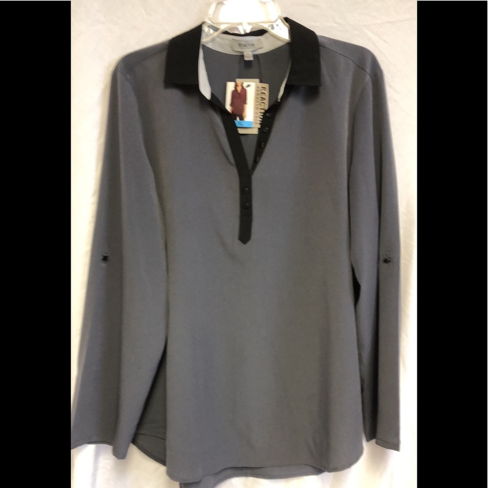 Brand new with the tags Kenneth Cole reaction gray blouse XL